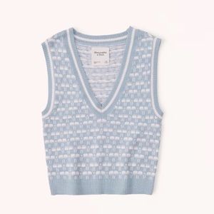 Abercrombie & Fitch Blue Sweater Vest